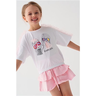 Джемпер трикотажный для девочек (футболка) PLAYTODAY, 1240022