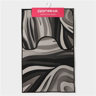 Коврики для ванной и туалета Доляна «Песок», 2 шт.: 50×80 см, 50×40 см