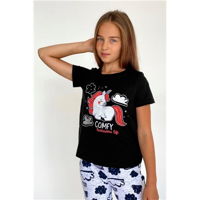 Футболка 5092 детская (Черный)