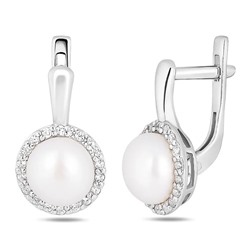 Серьги, жемчуг, см044