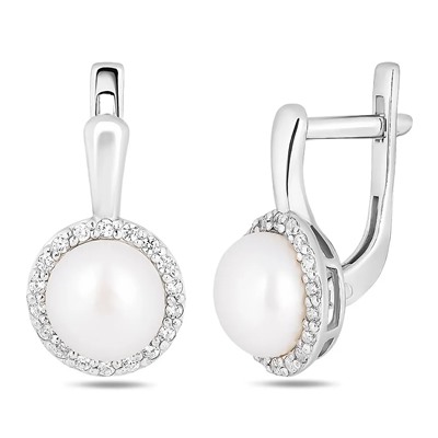 Серьги, жемчуг, см044