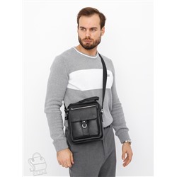 Сумка мужская кожаная 8208H black Heanbag
