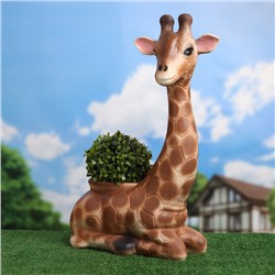 Декоративное кашпо из гипса «Жираф», 24×45×63 см