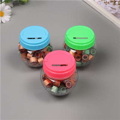 Клейкая лента пластик в банке «Глори. Зелёный, оранж», набор 40 шт., 1.2 см, дл.0.9 м, 7×7×9 см