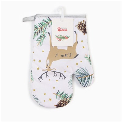 Варежка «Доляна. Олени», 26×16 см, 100% п/э