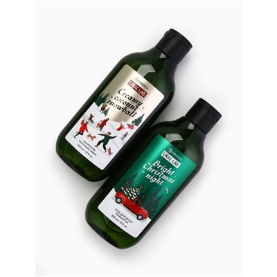 Новогодний подарочный набор косметики Bright Christmas night: гель для душа и шампунь для волос 2×300 мл, URAL LAB