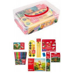 Набор канц. принадлежностей для творчества "Цветик" в пластик. коробке (9 предметов) 72421930 Невская палитра