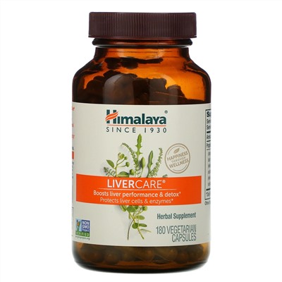 Himalaya, Liver Care, 180 вегетарианских капсул