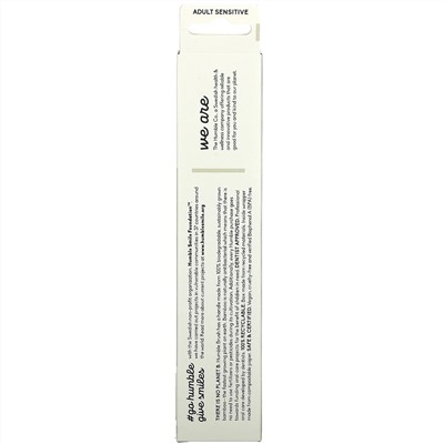 The Humble Co., Humble Bamboo Toothbrush, Adult Sensitive, White, 1 Toothbrush