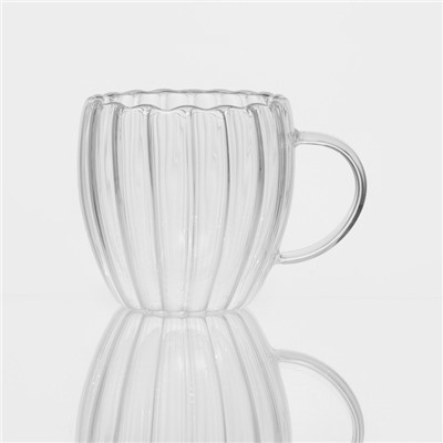 Кружка стеклянная с двойными стенками «Риба», 250 мл