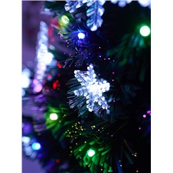 Ёлка светодиодная «Снежинки» 60 см, диаметр нижнего яруса 35 см, 55 веток, мигание, свечение мульти