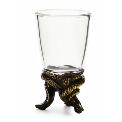 Подарочный набор 2 в 1 «Змея»: рюмка-перевёртыш 30 мл, зажигалка, металл, стекло