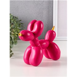 Фигурка полистоун «Собака из шариков», 17×19.5×8 см, розовый