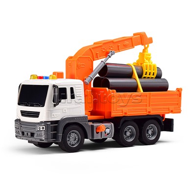 Машина "СтройЭнергия" 1:16 (свет, звук) в коробке (цвет оранжевый)