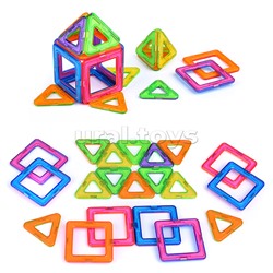 Конструктор магнитный, большой, (20 дет.) в пакете