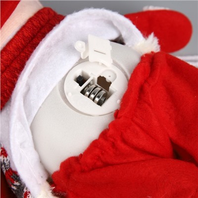 Светодиодная фигура «Снеговик» 13×30×8 см, текстиль, батарейки LR1130×3 (в комплекте), свечение тёплое белое