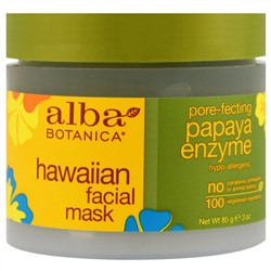 Alba Botanica, гавайская маска для лица, с ферментом папайи для сужения пор, 85 г (3 унции)