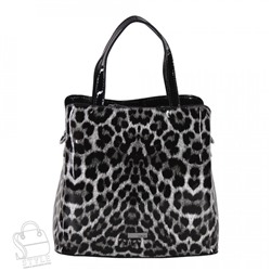 Сумка женская кожаная 98283 leopard black white Velina Fabbiano-Safenta