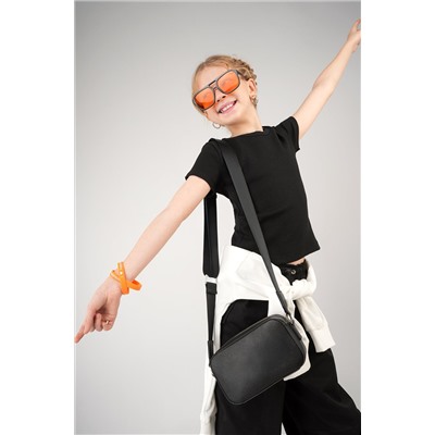 Футболка для девочки в рубчик из рибаны Happyfox