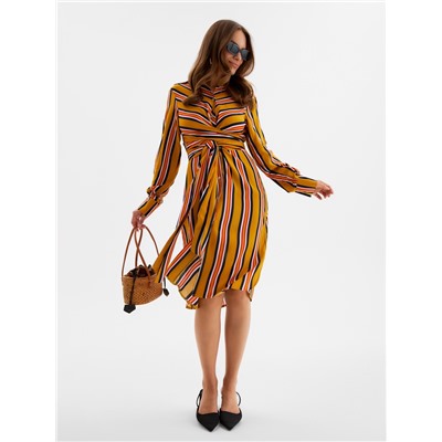 Платье миди женское MINAKU: Enjoy, жёлтое, размер 42