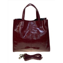 Женская сумка из натуральной кожи, цвет  бордовый