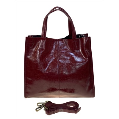 Женская сумка из натуральной кожи, цвет  бордовый