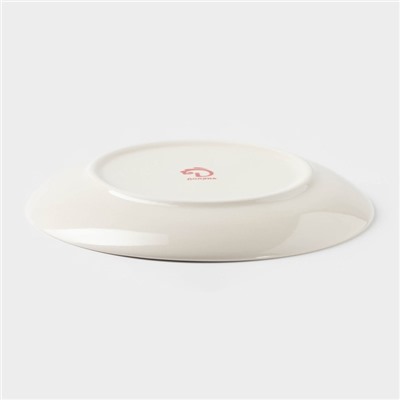 Тарелка керамическая десертная Доляна «Микаэла», d=20 см, цвет красно-розовый