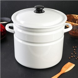 УЦЕНКА Кастрюля 10 л цил б/деколи (белая)