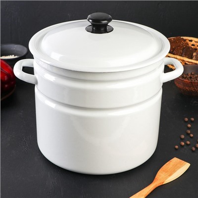 УЦЕНКА Кастрюля 10 л цил б/деколи (белая)