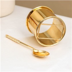 УЦЕНКА Набор ложек на подставке «Авалон», 6 шт., 5.5×5.5×7.5 см