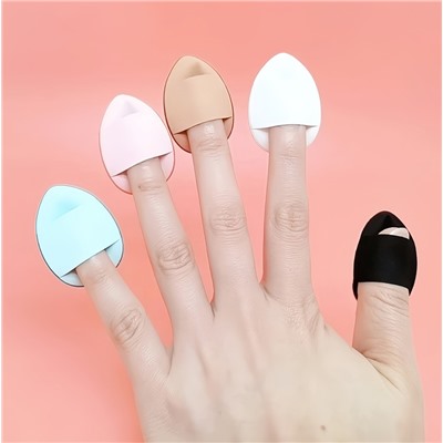 Мини-спонжи для макияжа на палец 2 штуки. Размер 4*3 см.