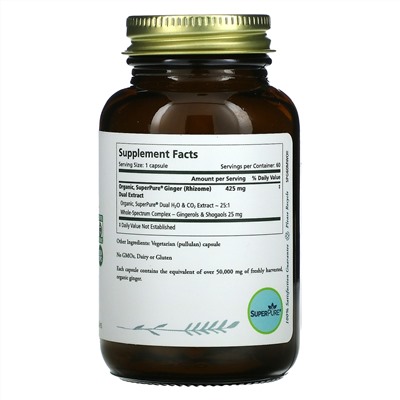 Pure Synergy, SuperPure Ginger, 60 Capsules
