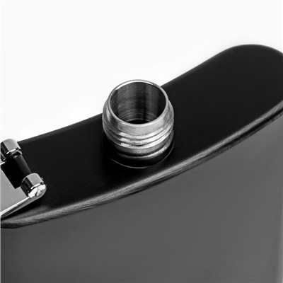 Фляжка Мастер К, 90 мл, подарочная, армейская, 3 oz, нержавеющая сталь, чёрная