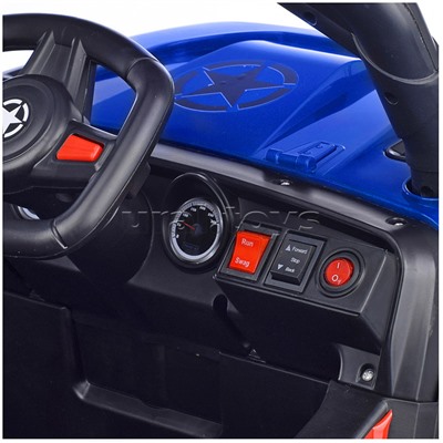 Электромобиль "Рустик" на аккумуляторе, с р/у управлением, в коробке (синий)