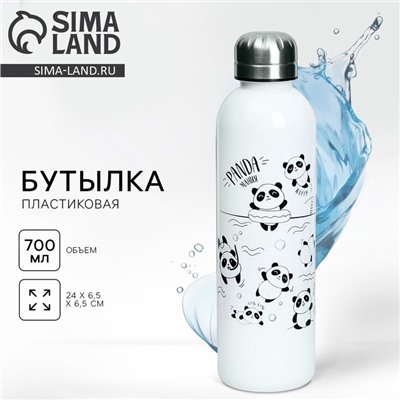 Бутылка для воды пластиковая «Панда», 700 мл