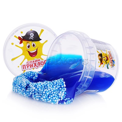 Слайм Мальчик пират, синий с шариками 90гр.