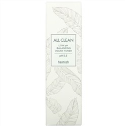 Heimish, All Clean Low pH Balancing Vegan Toner, 150 ml