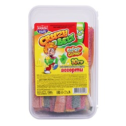 Жевательный мармелад в кислой обсыпке "Crazy Gummy crazy belt" ассорти 10гр*150шт