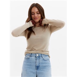 Лонгслив женский KAFTAN: Basic line, бежевый, размер 40-42