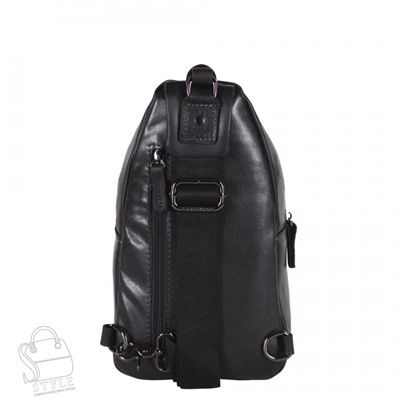 Рюкзак мужской кожаный 3014-1TR black Tough Ruder