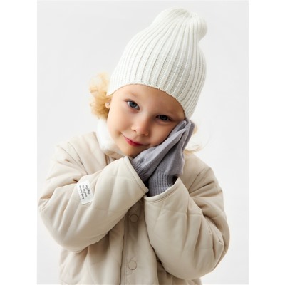 Перчатки детские MINAKU, однослойные, серые, 14 см