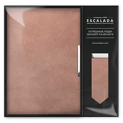 Подарочный набор Ежедневник недатированный А5 "ESCALADA. БАКСТЕР РОЗОВЫЙ" + закладка для книг 70566 Феникс