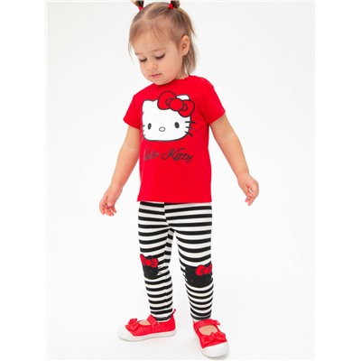 Комплект детский трикотажный для девочек: фуфайка (футболка), брюки (легинсы)