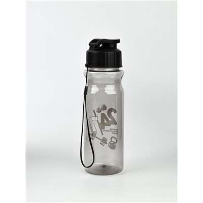 Бутылка для воды пластиковая «24/7», 500 мл, чёрная