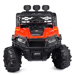 Электромобиль "Багги кросс" с р/у управлением, четырехколесный, двухместный, двойной привод (красный)