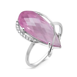 Кольцо, морганит выращ., Волна