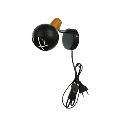 Спот настенный BayerLux «Алейда», 1хЕ14, 40 Вт, черный, 13×13×10 см