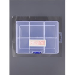 Органайзер для хранения мелочей, 6 ячеек, 16.5×12×5.8 см, прозрачный