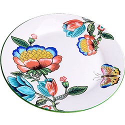 30803 Блюдо круглое 20,5см Летний букет доломит LR (х48)