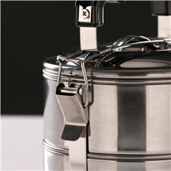 Ланч бокс TAKE IT EASY. 1.4 л. 13.3×17.5 см, с отделениями для еды, с ручкой, нержавеющая сталь